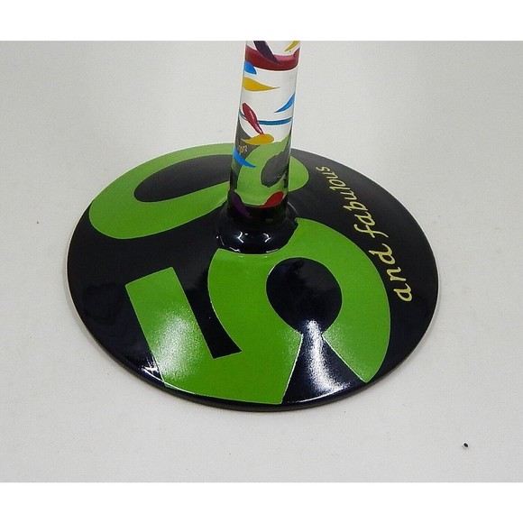 Lolita Collection 50 and Fabulous Hand-Painted Martini Glass Birthday Cocktail - Picture 10 of 12